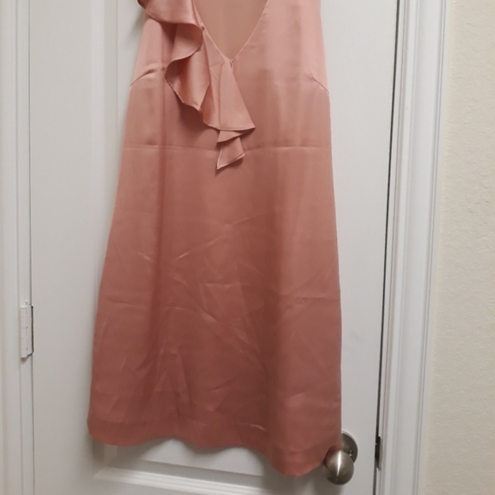 SALE 💖 Lulu's Pink Ruffle Sleeveless Dress S - Picture 7 of 8
